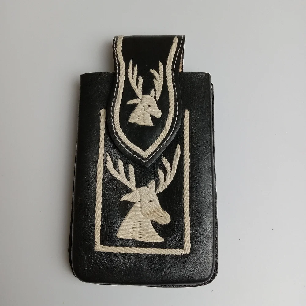 WESTERN LEATHER CELL PHONE CASE, FUNDA VAQUERA DE‎ CUERO COWBOY RODEO PHONE CASE
